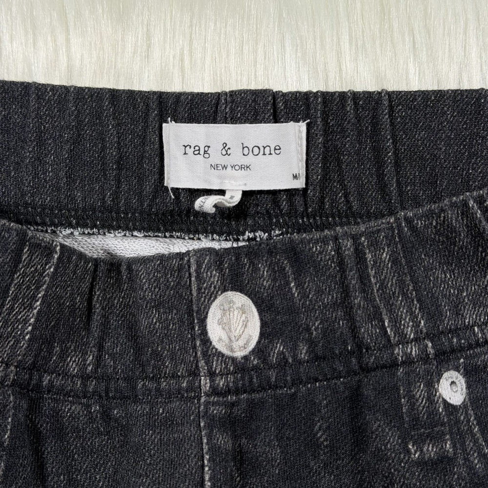 Rag & Bone Women's Size Medium Black Miramar Terry Sweatpant Jogger Pants Jeans - Picture 6 of 11
